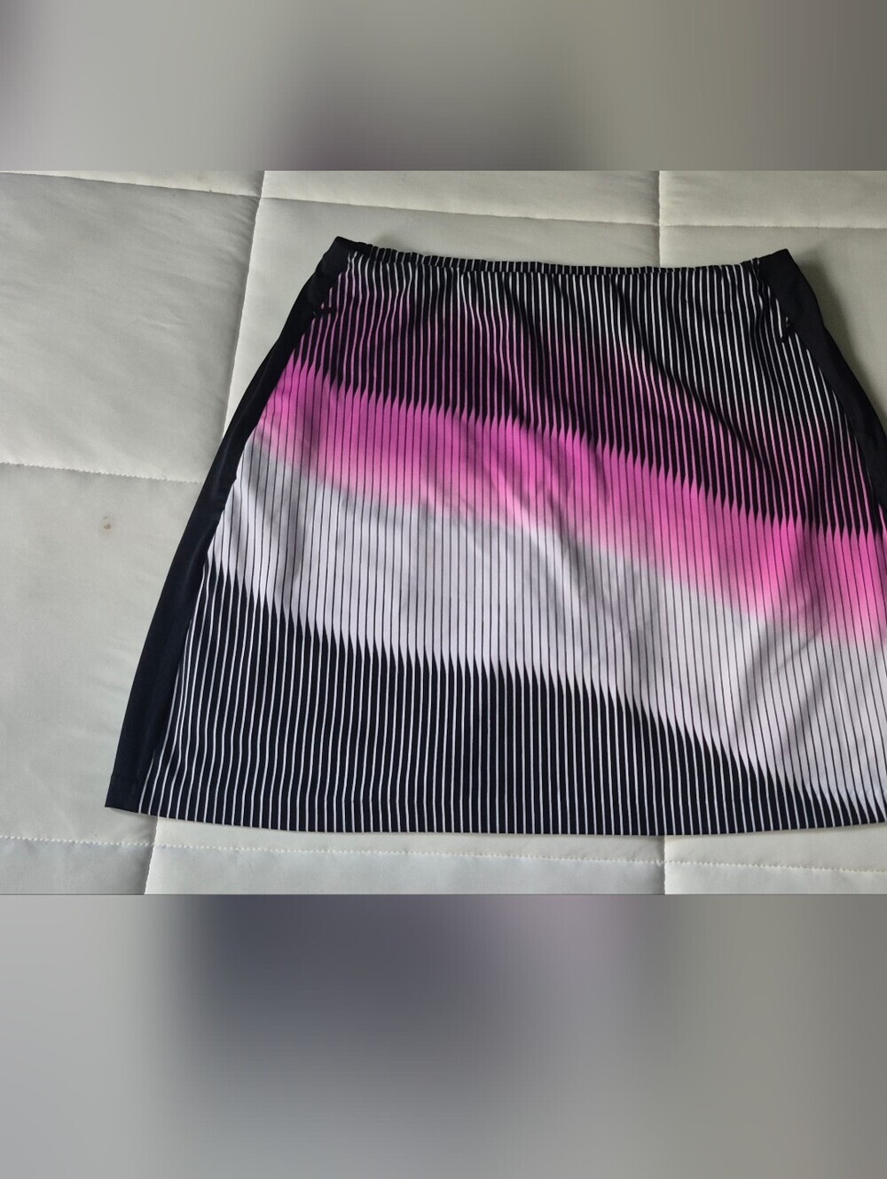 Tail Black, White & Pink Striped Mini Skirt